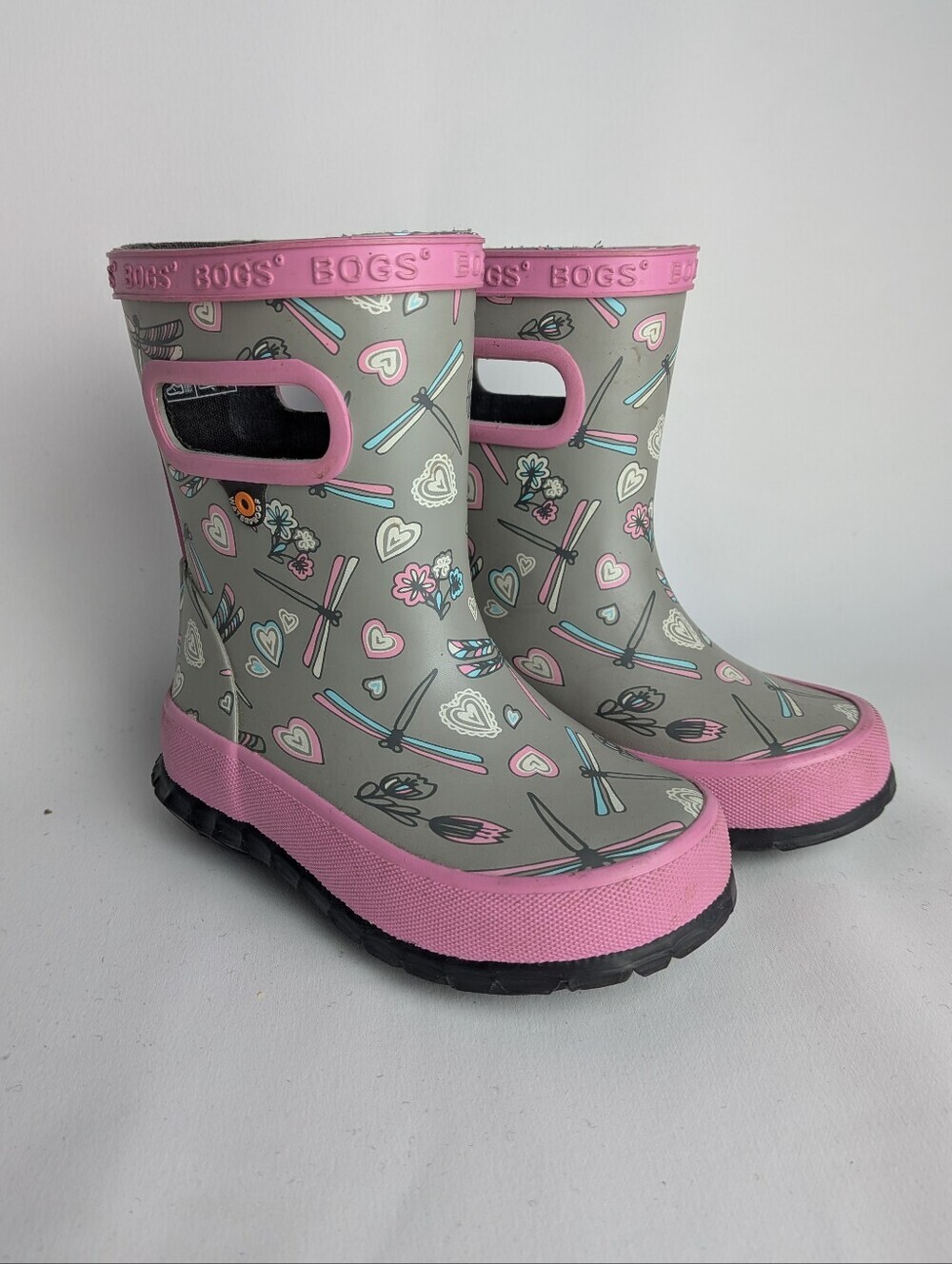 BOGS Rain Boots For Little Girl Size 6 Skipper Dragonfly Waterproof Outdoor